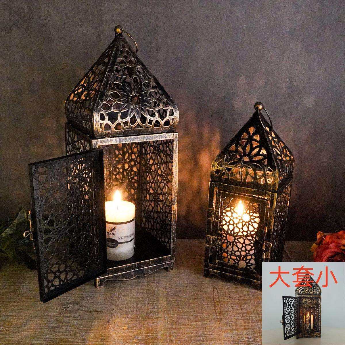 跨境摩洛哥铁艺蜡烛台创意做旧蜡烛手提灯氛围装饰摆件大套小套装,农机/农具/农膜,播种栽苗器/地膜机,淘宝优惠券,粉丝福利购,淘宝优惠卷