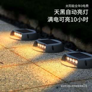 户外地埋灯太阳能步道灯侧发光花园庭院埋地灯led台阶透光灯防水
