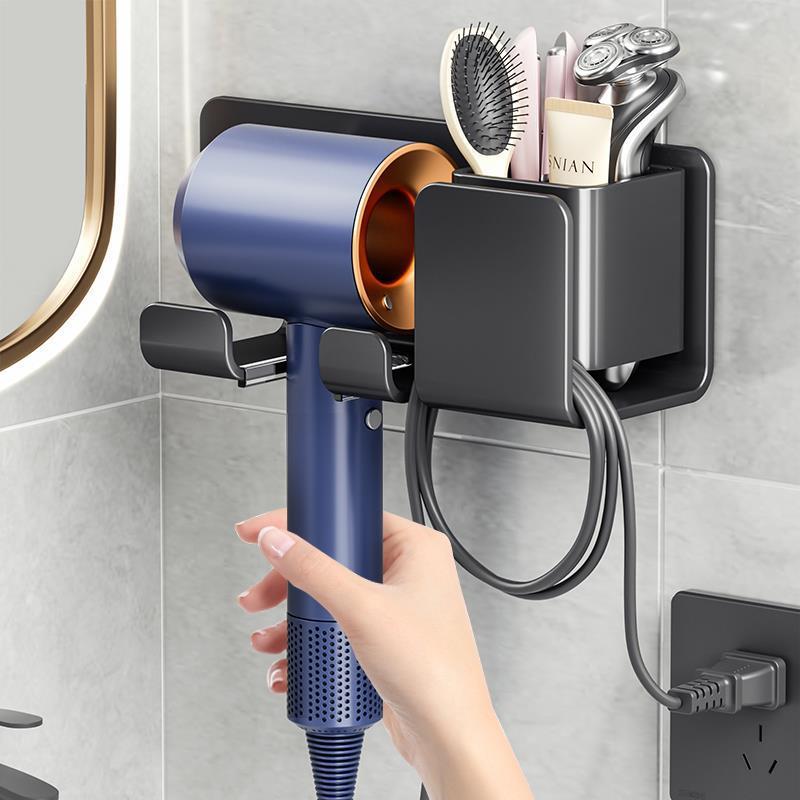 吹风机置物架免打孔壁挂电吹风挂架卫生间风筒放置架支架徕芬架子