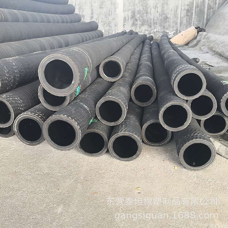 钢丝骨架胶管 大口径 负压 黑色橡胶 波纹 5寸 6寸DN125 150