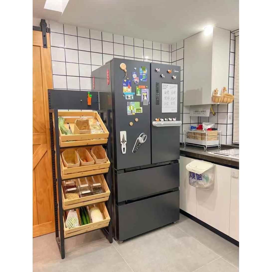 水果展示架超市蔬菜架水果店实木框果蔬架红酒钢木百果园多层货架