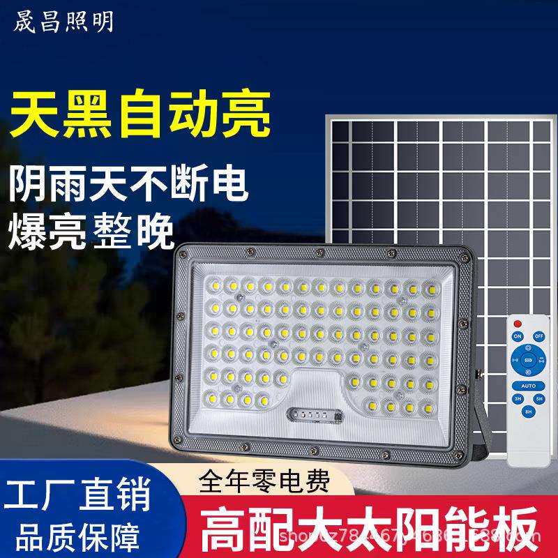 太阳能灯户外防水照明灯分体式农村家用大门口人体感应庭院投光灯