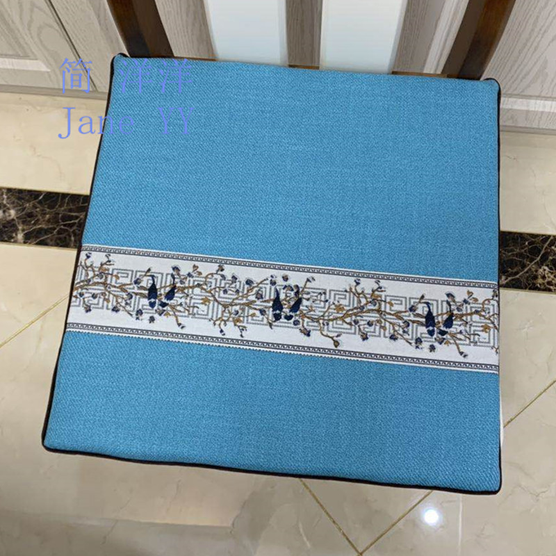 新中式风格餐椅垫实木红木家具沙发坐垫办公室椅子垫防滑垫可定制