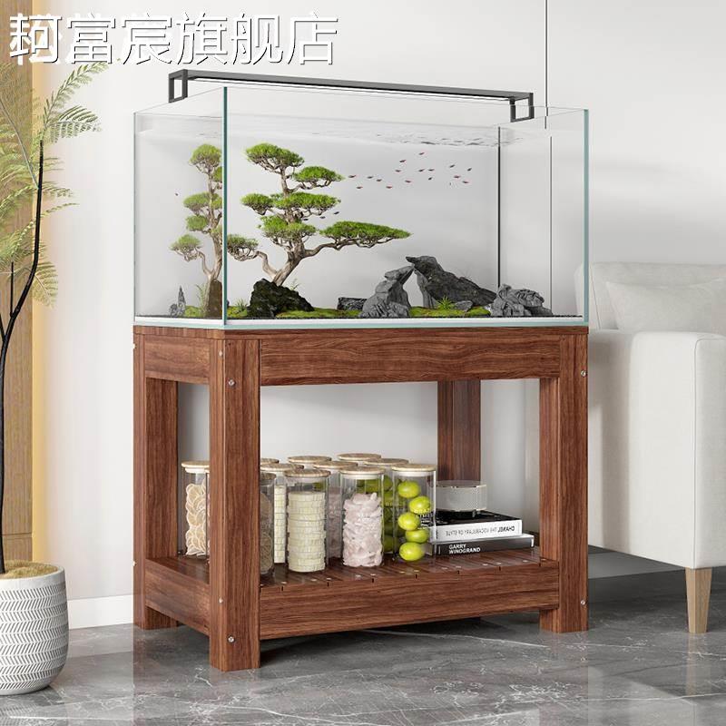 珂富宸鱼 缸 架 子实木鱼 缸 柜 子底座松木草缸水族 箱鱼 缸 底 柜 底 架 实木鱼 缸 架摆件饰品垫垫