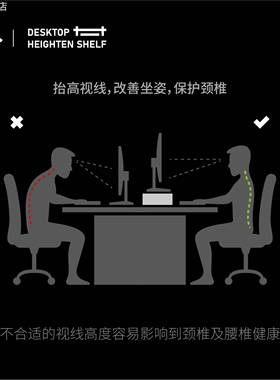 珂富宸显示器增 架 高 桌面33526屏幕增高底座m30c宽垫高台支 架 简约办公收摆件饰品垫垫床笠拉车