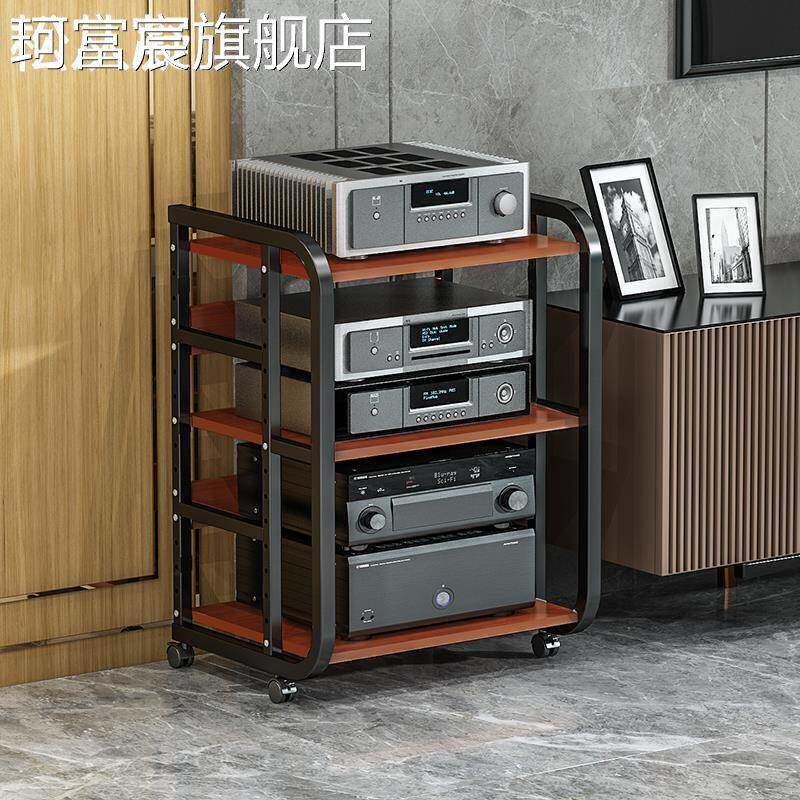 珂富宸功放设备机 柜 可调节间距多层胆机支 架 HIFI家庭影院音 箱音响脚 架 子摆件饰品垫垫床笠拉车盖布
