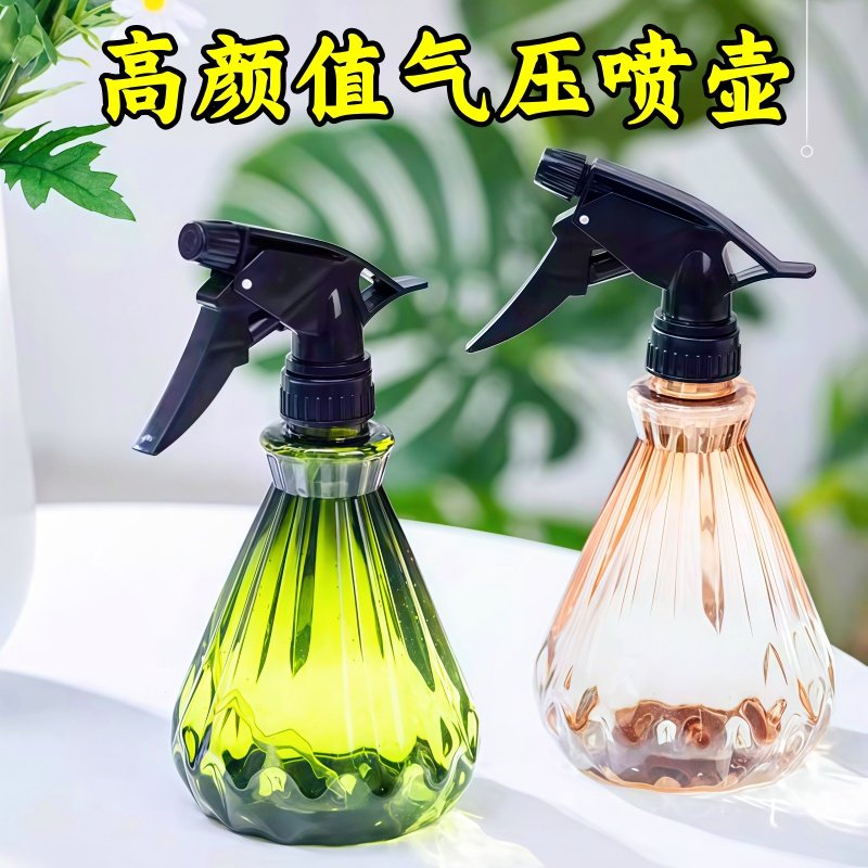 新款加厚浇花喷壶手压式小型超细雾喷雾瓶家用清洁消毒美发喷水壶图片
