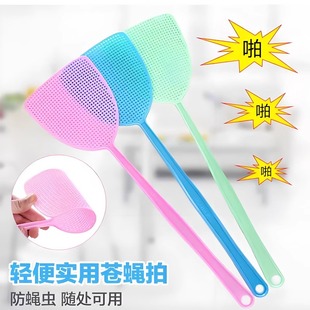 苍蝇拍塑料拍不烂大号加长加厚家用手动打蚊子灭蚊拍厨房灭蝇长柄