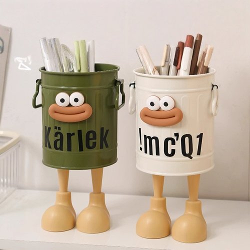 搞怪笔筒大容量办公室桌面收纳盒学生女孩儿童男孩轻奢高颜值摆件