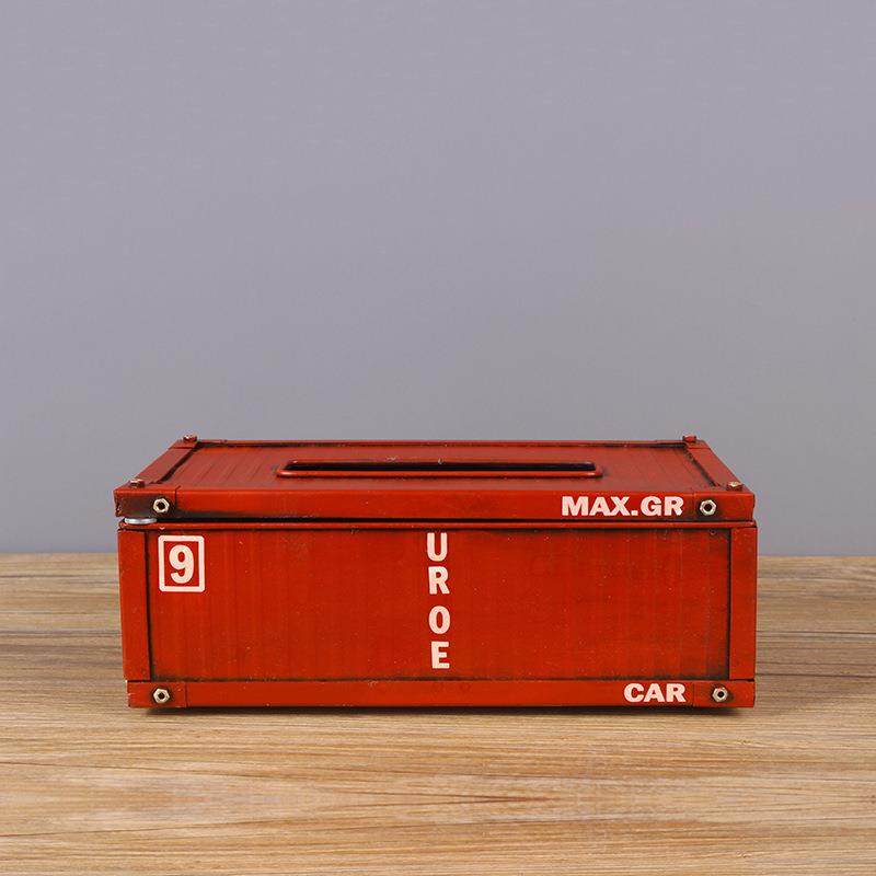 集装箱造型铁艺纸巾盒复古抽纸盒创意图案酒吧咖啡厅摆件装饰,鲜花速递/花卉仿真/绿植园艺,其它园艺用品,淘宝优惠券,粉丝福利购,淘宝优惠卷