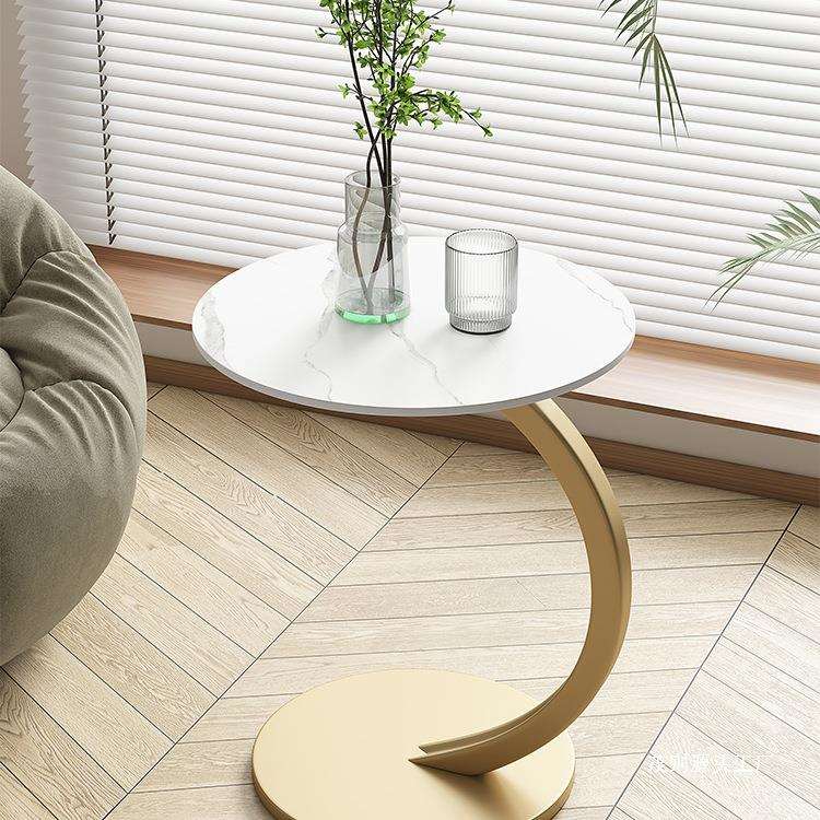 沙发边几简约角几小桌子客厅小茶几轻奢创意可移动阳台岩板小圆桌