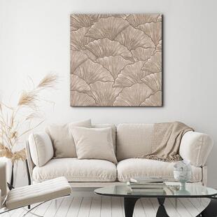 叶脉私语 法式奶油风抽象客厅装饰画现代轻奢酒店床头餐厅挂画