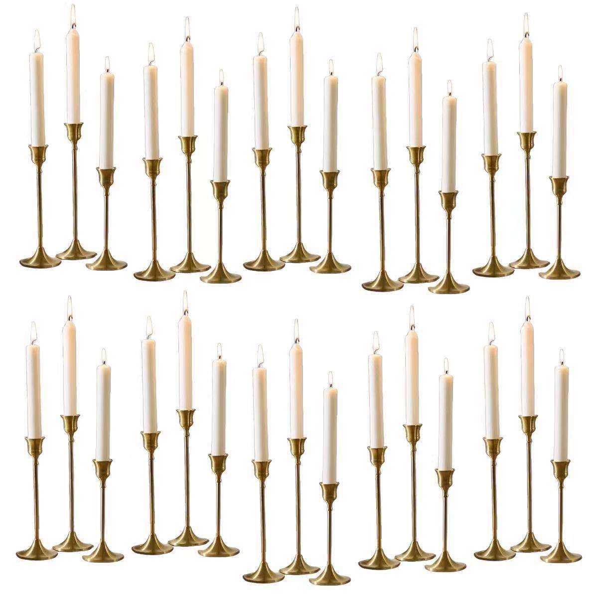 30pcs 锥形烛台支架金属烛台支架，浪漫的欧洲家居烛光晚餐婚礼装