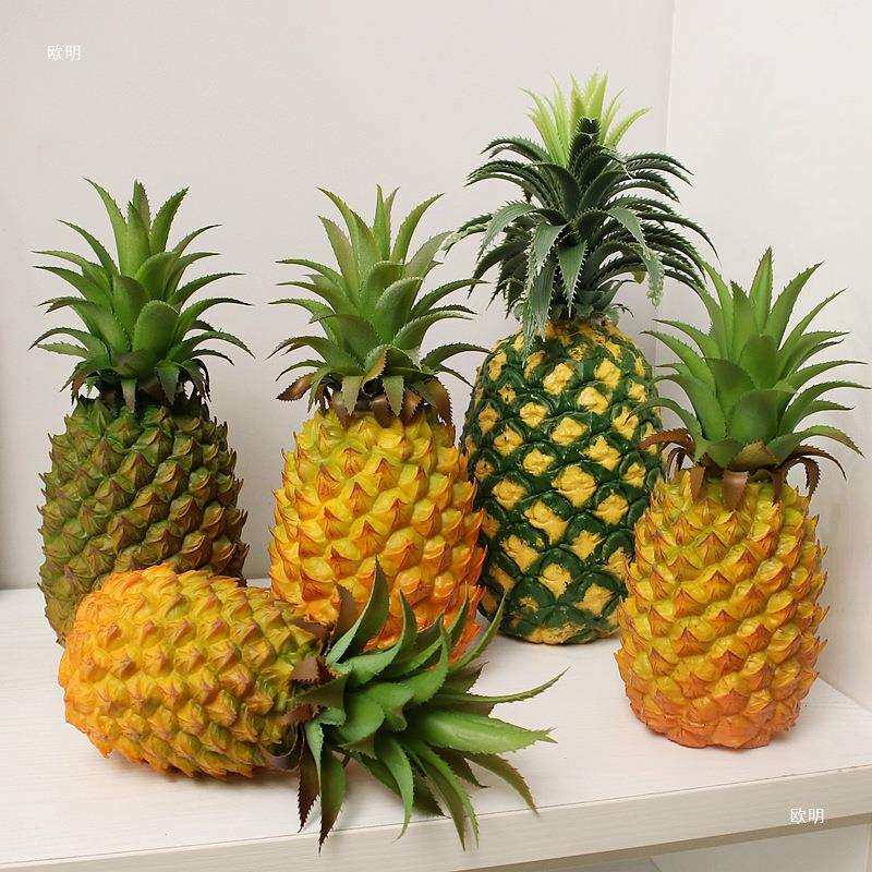 水果模型凤梨菠萝果蔬摆件家居样板房橱柜装饰摆设拍摄道具无