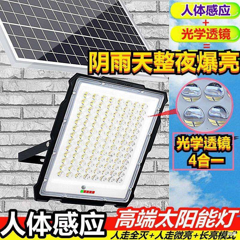 太阳能庭院照明灯全自动人体感应户外防水室内家用一拖二分体高亮