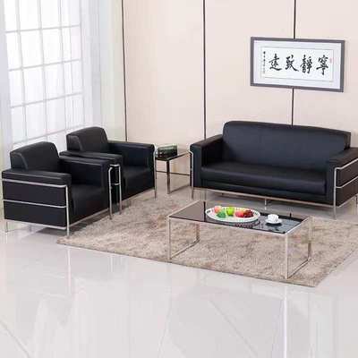办公室沙发商务简约会客接待区经典柯布西耶Lc23皮制沙发三人位