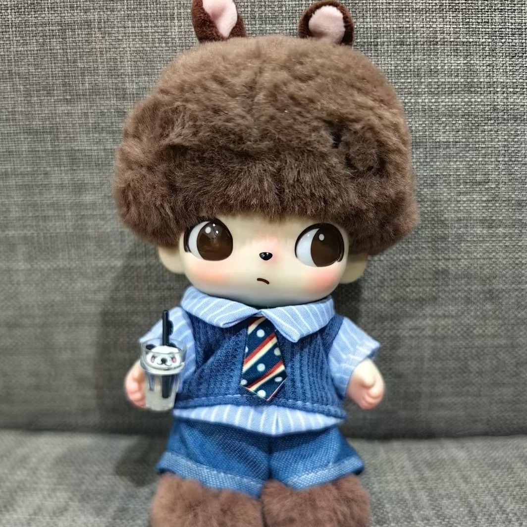 佈鲁托毛绒挂件娃衣套装高颜值高质量蓝色棕色衣服套装换装着替