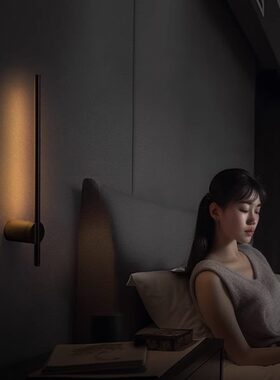 Aisilan客厅卧室长条壁灯新款轻奢床头灯现代简约背景墙楼梯墙灯