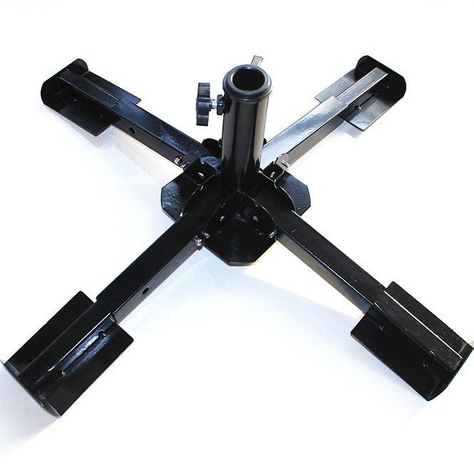 可折叠可伸缩圣诞树铁脚架 黑色白色方管圣诞树配件金属底座支架