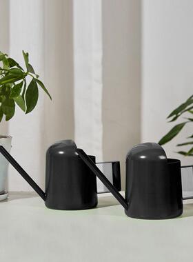 不锈钢洒水壶金属长嘴黑色迷你儿童浇花水壶喷壶园艺淋花壶300ML