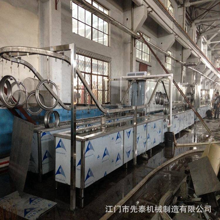 全自动除油除蜡清洗线悬挂式不锈钢制品超声波清洗机