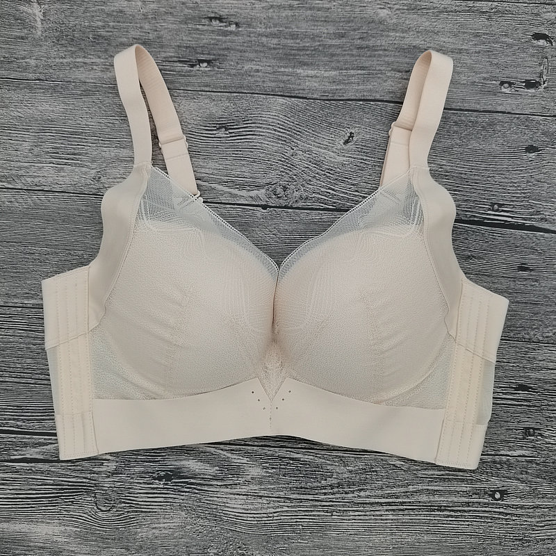 小胸精油水袋按摩丰胸聚拢文胸有钢圈不跑杯四排四扣加厚杯内衣女