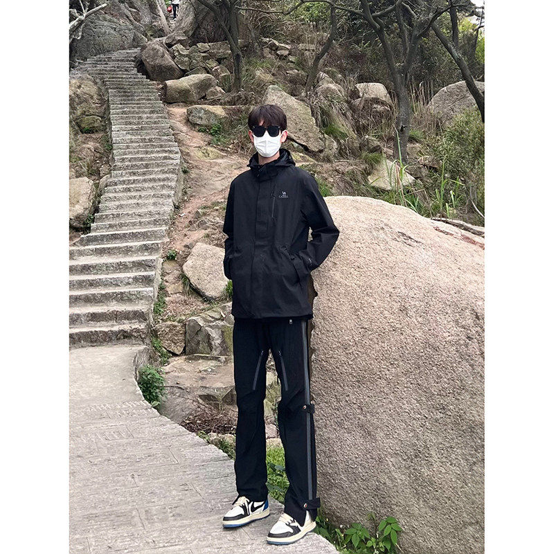 美式户外进藏裤子男款秋冬穿搭机能冲锋裤加绒东北防寒工装登山裤