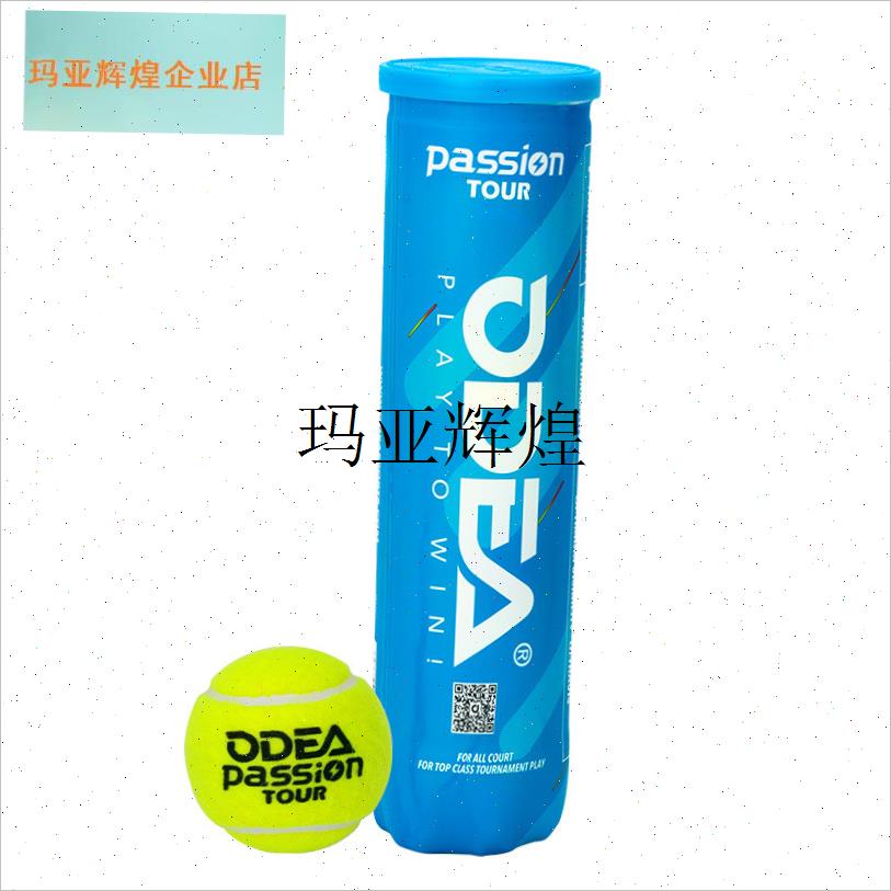 ODEA欧帝尔网球Passiuon比赛训练用球高弹耐打气压足罐装专业网,