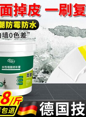 墙皮掉落修补膏墙面脱皮遮挡补墙膏防水防潮防霉白色墙体修复涂料