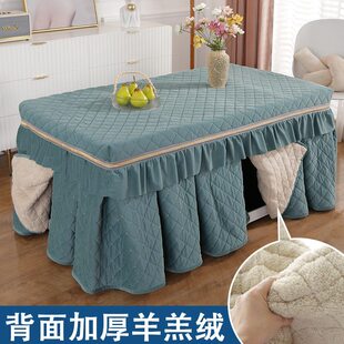 长方形烤火炉罩火炉桌火暖被电炉加绒加厚冬季 罩桌子罩套烤套电烤