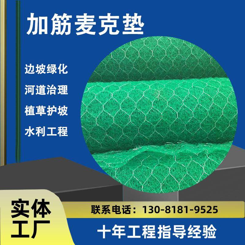 三维加筋网垫河道治理加筋麦克垫边坡绿化土工网镀锌铅丝麦克垫