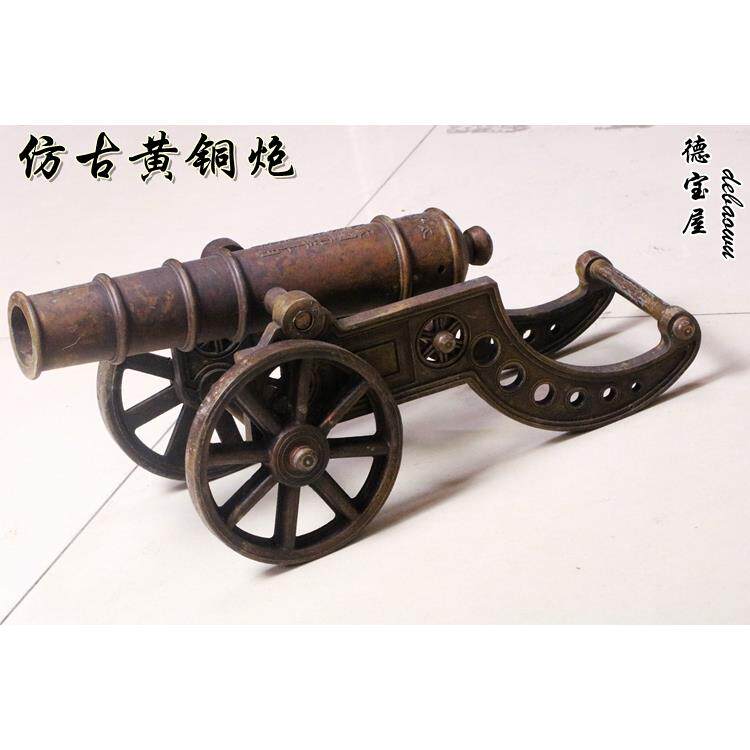 镇宅炮红衣大炮模型纯铜家居室内室外摆件镇宅铁炮复古铜炮客厅小