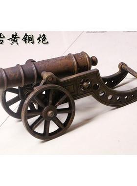 镇宅炮红衣大炮模型纯铜家居室内室外摆件镇宅铁炮复古铜炮客厅小