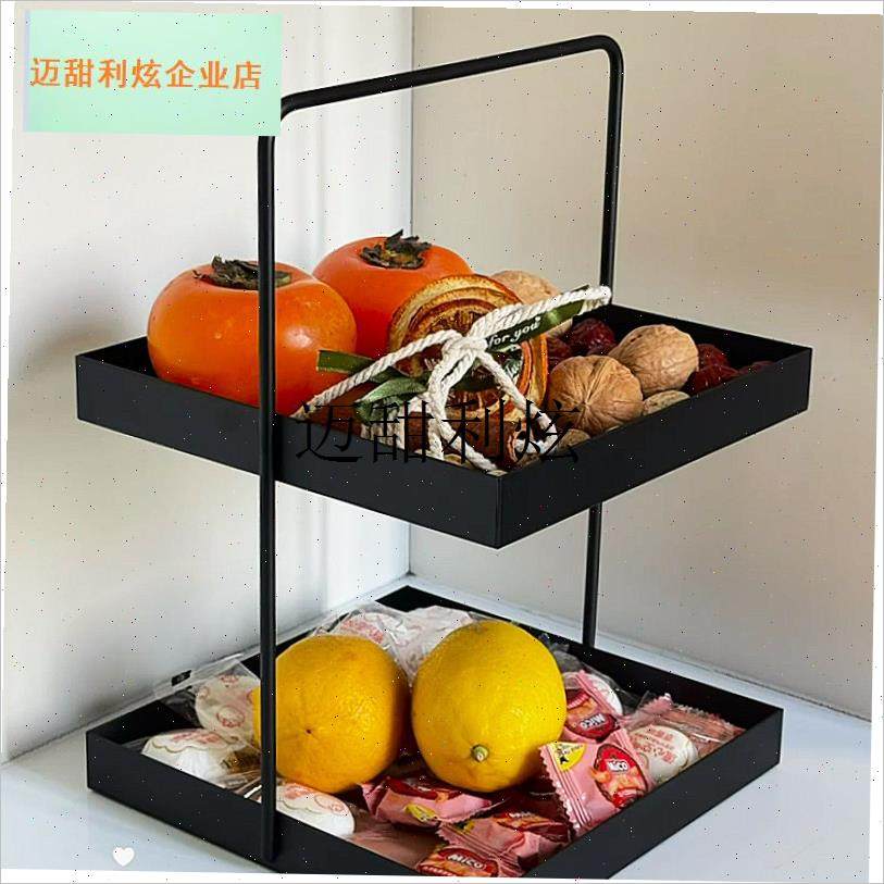 双层水果盘零食盘茶点储物架客厅茶几高H端家居可及豪华高端2024,
