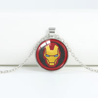 Marvel, DC superhero alloy necklace, Batman, Superman and Iron Man men's trendy pendant small gift thumbnail 4
