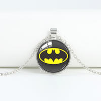 Marvel, DC superhero alloy necklace, Batman, Superman and Iron Man men's trendy pendant small gift thumbnail 2