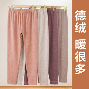 德绒秋裤 发热保暖棉毛 女内穿高腰中老年u人妈妈宽松大码 奶奶线裤