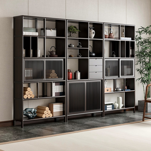 新中式实木博古架茶架