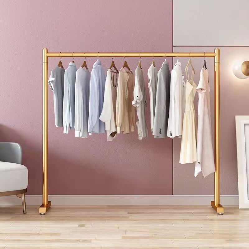 晾衣架落地室内折叠挂衣架子卧室衣架单杆式衣帽架家用简易挂衣架