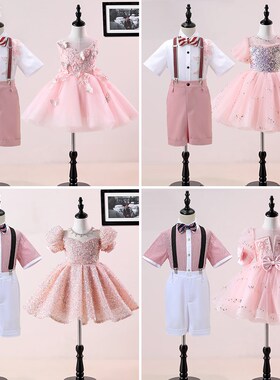 幼儿园毕a业服装儿童演出服小学生朗诵表演服装女孩礼服蓬蓬公主