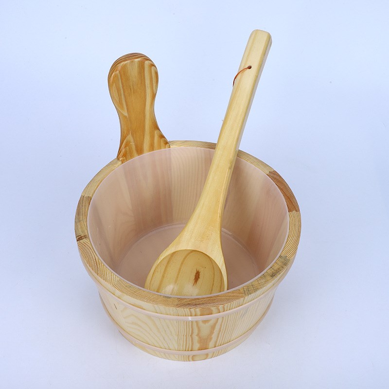 桑拿房木桶木勺温湿度计时计沙漏组合汗蒸房设备配件供应