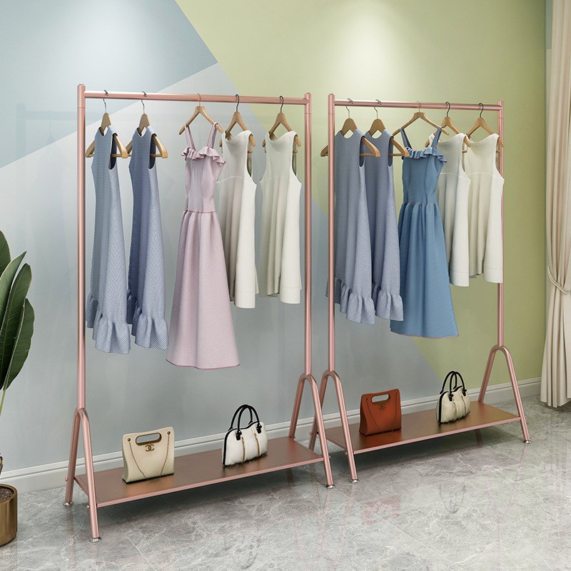 晾衣架落地卧室家用室内单杆拆卸阳台晾晒衣架简易挂衣架衣服架子