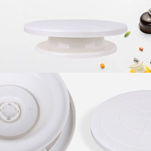 烘焙工具塑料蛋糕转台带防滑条裱花蛋糕转盘裱花台蛋糕工具