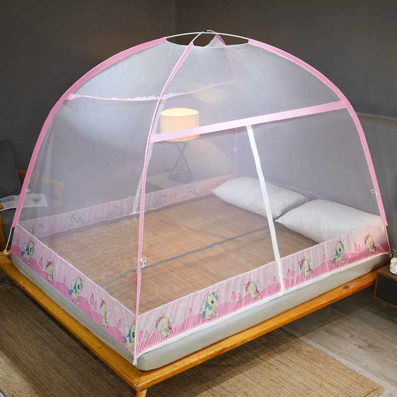 XW蚊帐宫廷落地式两r开门免安装蒙古包蚊帐钢支架三门宿舍蚊帐