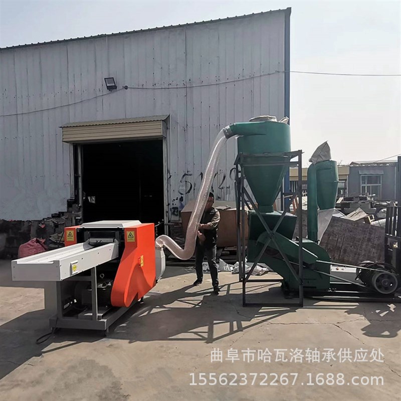 海绵乳胶棉切粒机 尼龙绳旧麻袋短切机 滚刀式旧衣服切条机