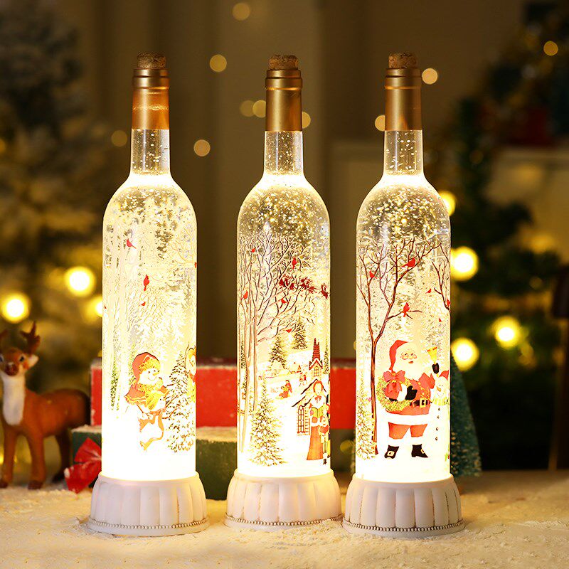 创意圣诞节礼物送l女生老婆女友惊喜少女心欧式香槟装饰品酒柜摆