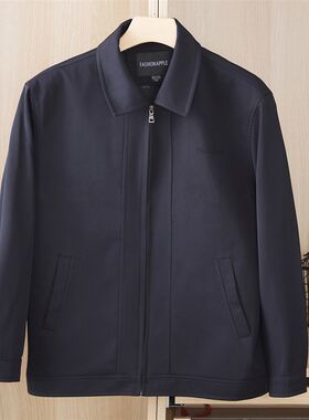 爸爸外套春秋薄款夹克衫5060岁中老年人男装老人衣服70爷爷80秋装