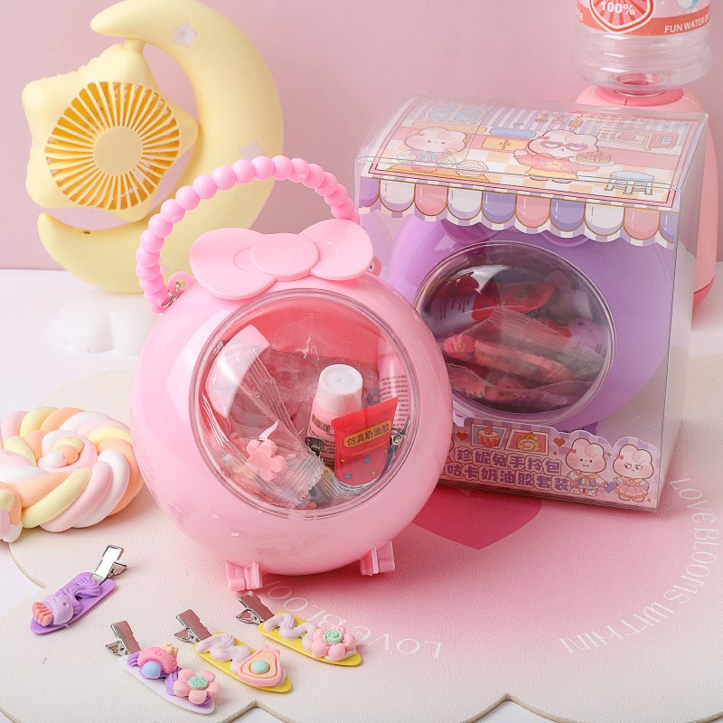 珍妮兔手拎包咕卡奶油胶套装 卡通diy咕咔盘奶油胶手提套装小礼包