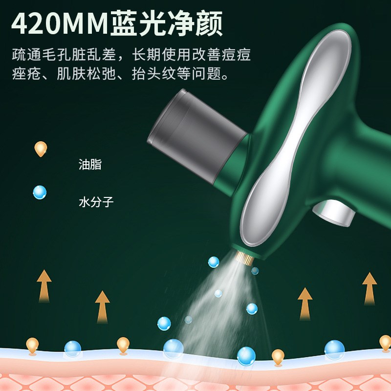 红蓝光注氧仪家用脸部补水仪精华导入美容仪水氧器手持纳米喷雾枪