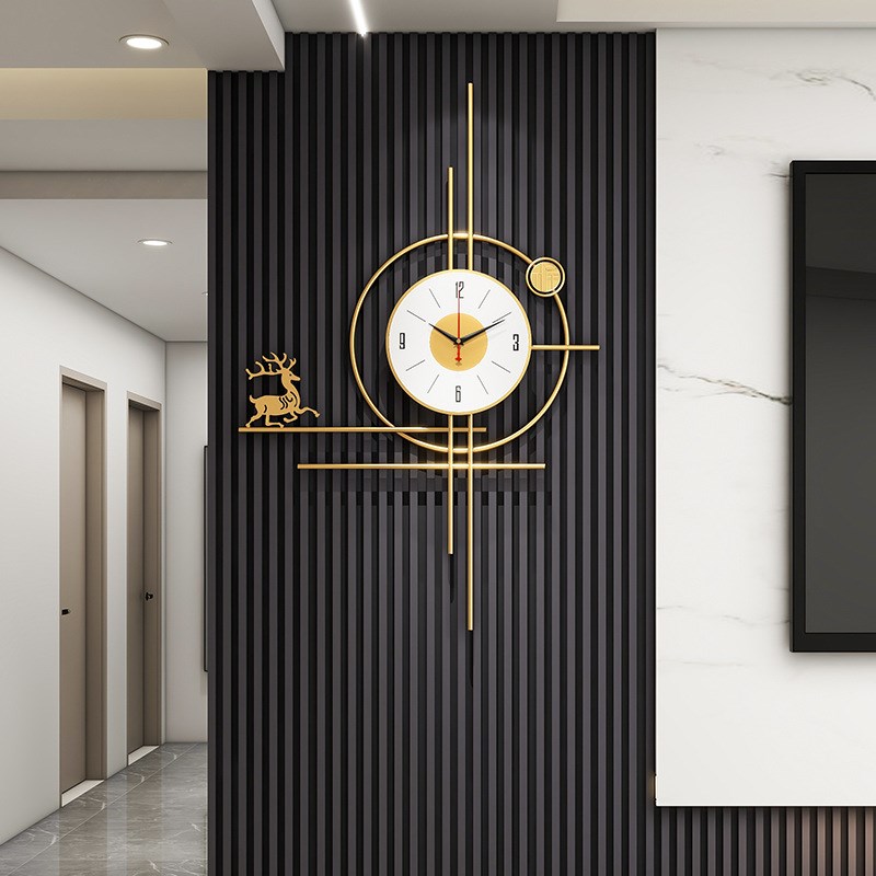 2024钟表挂钟客厅新款网v红家用时尚餐厅创意时钟挂墙现代简约大